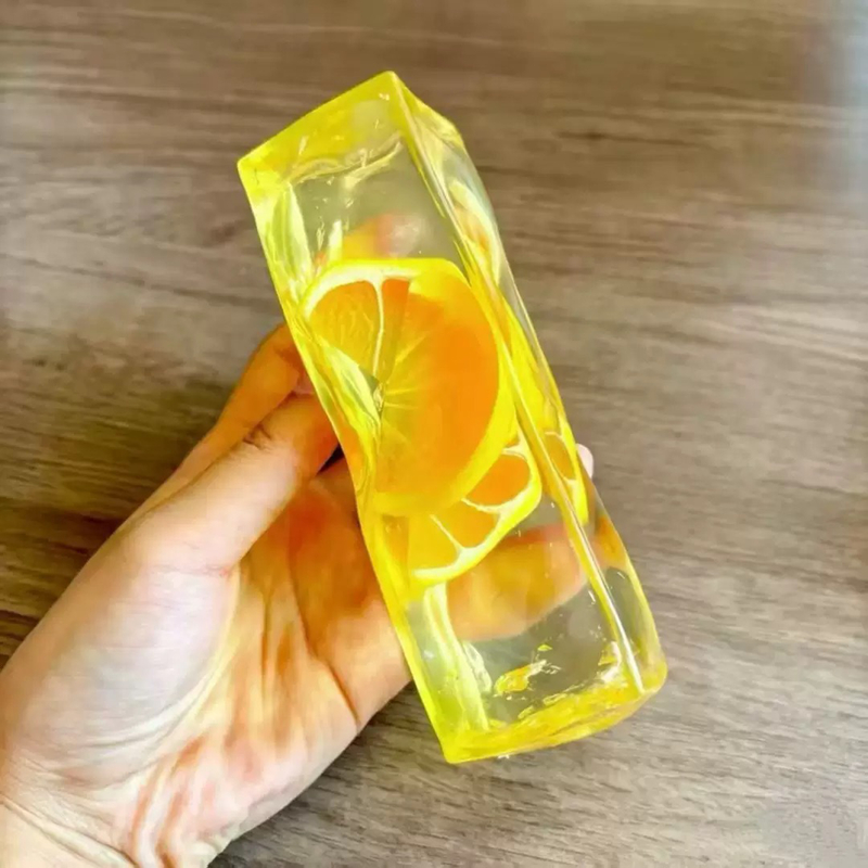 Fidget Cube Original - Kawaii Transparent Fruit Ice Cube Squishy