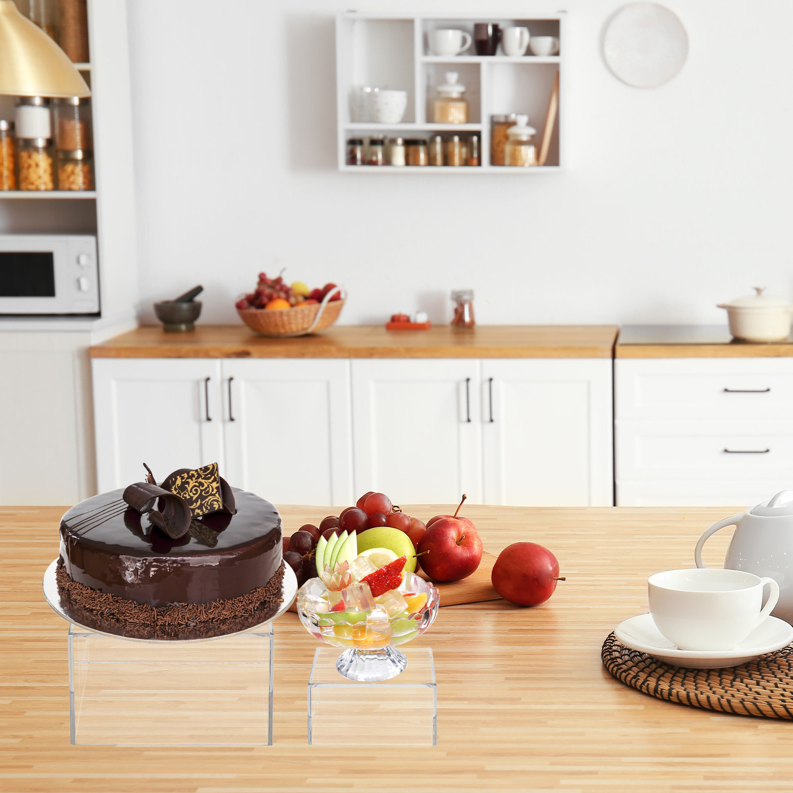 Acrylic Dessert Table Stand Se - Display Risers Set ulasan dan harga