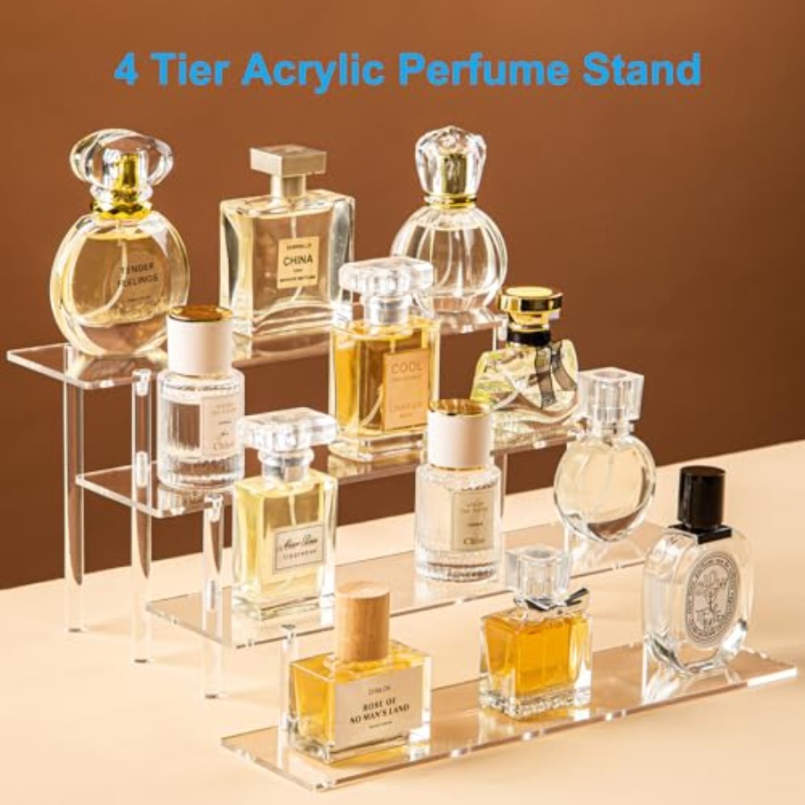 4 Tier Acrylic Perfume Organiz - Display Risers Set ulasan dan harga