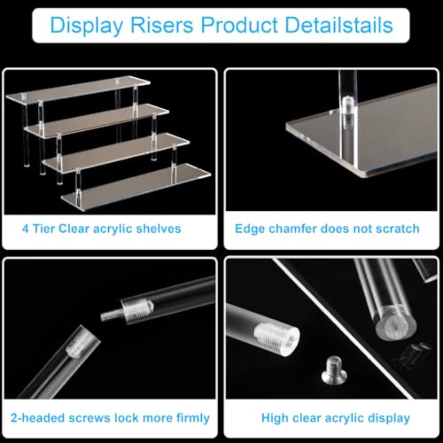 4 Tier Acrylic Perfume Organiz - Display Risers Set ulasan dan harga