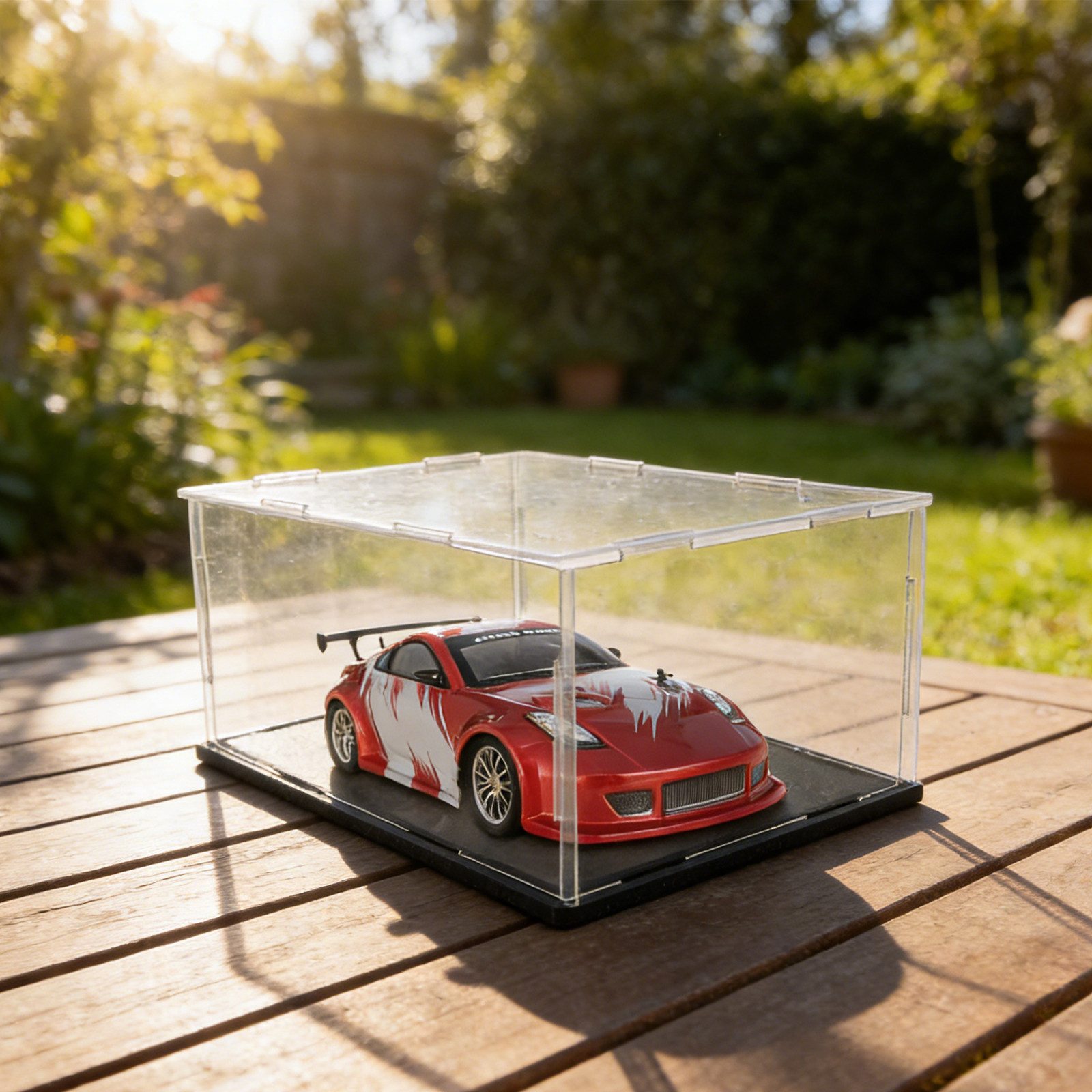 Acrylic Clear Dustproof Car Di - Display Case Acrylic ulasan dan harga