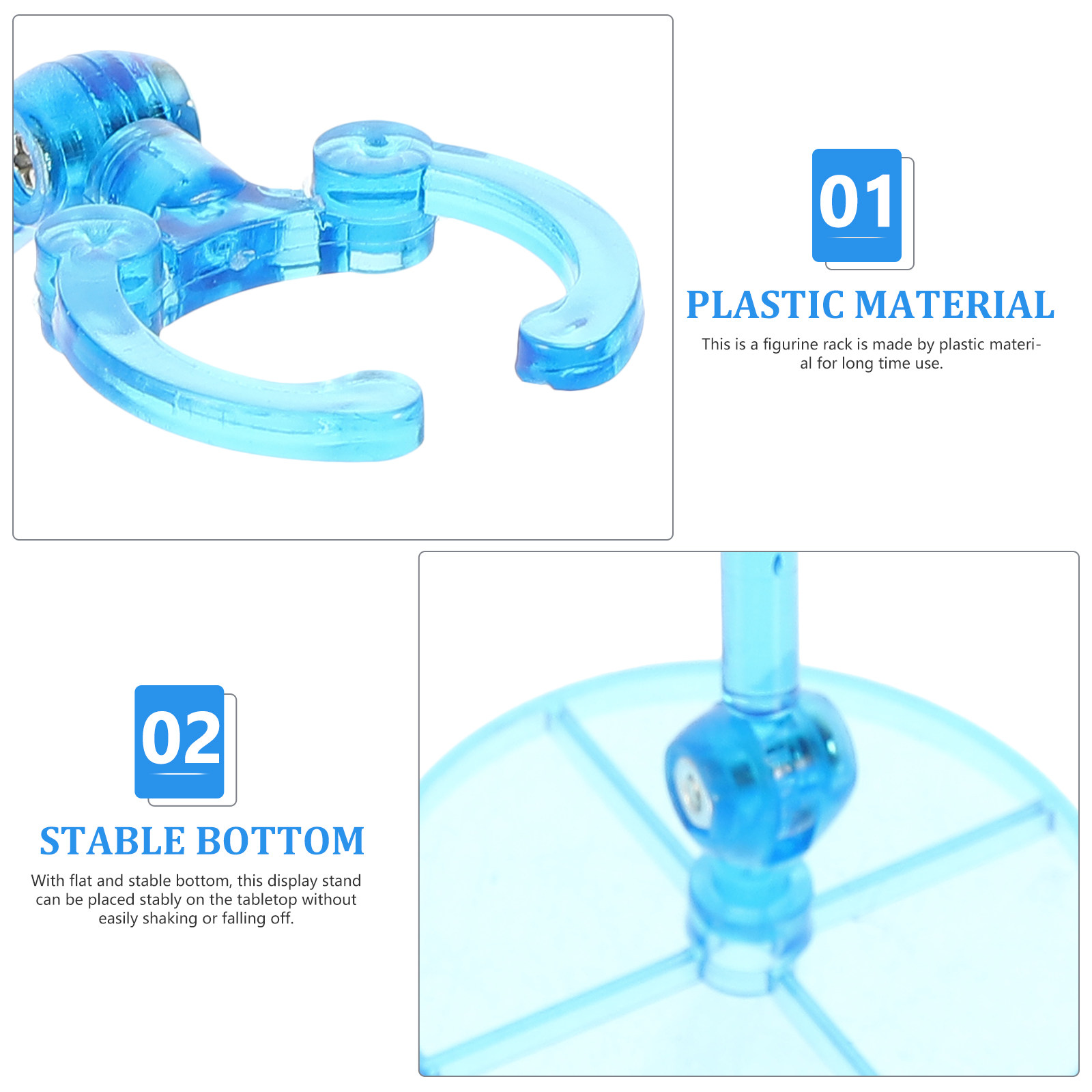 4Pcs Premium Plastic Figure Di - Action Figure Stand ulasan dan harga