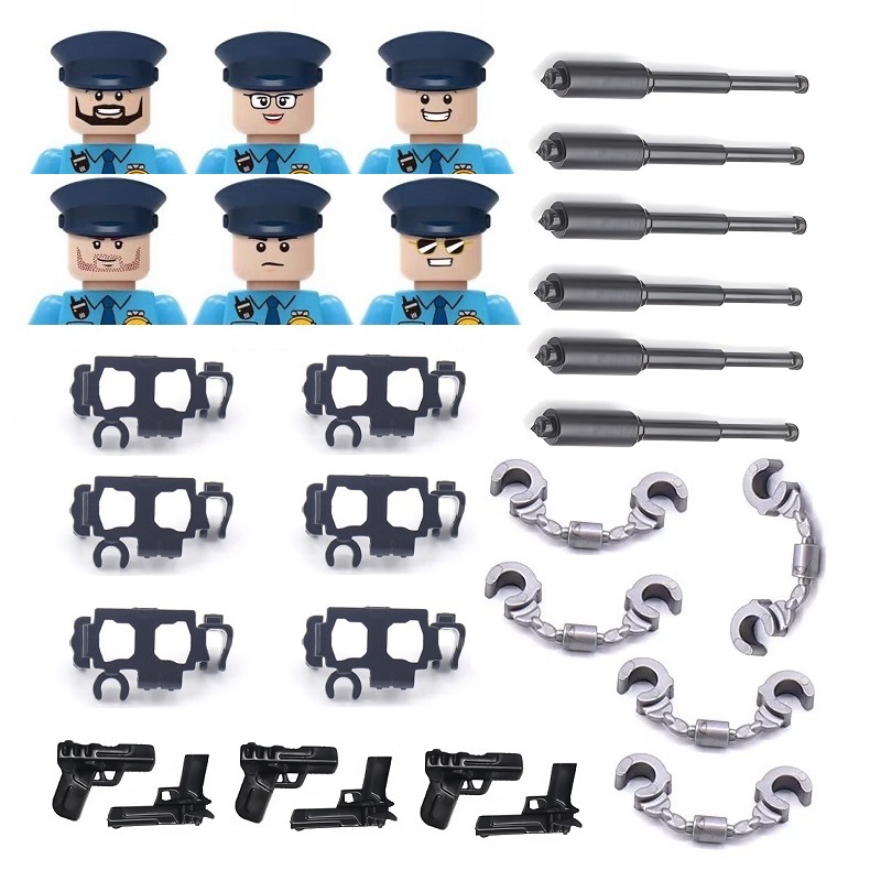 6PCS/SET US City Police Handcu - Lego Set Creator ulasan dan harga