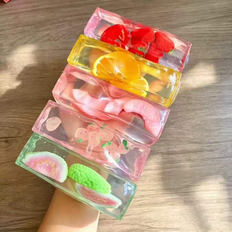 Kawaii Transparent Fruit Ice C - Fidget Cube Original ulasan dan harga