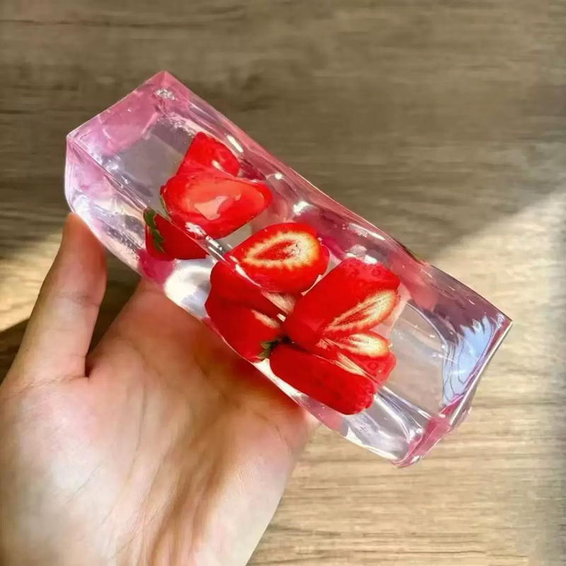 Kawaii Transparent Fruit Ice C - Fidget Cube Original ulasan dan harga